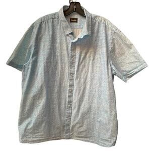 Neiman Marcus Shirt Mens 2XL XXL Casual Parties Cotton Short Sleeves Light Blue